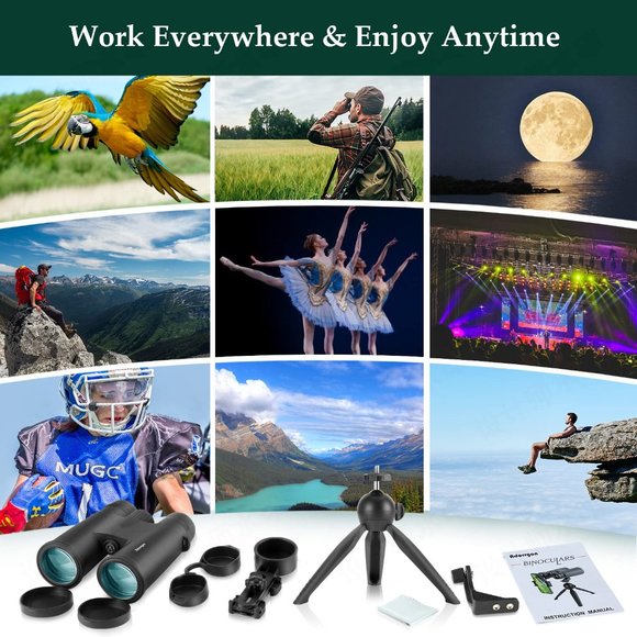 Binoculars with Upgraded Phone Adapter - 12 x 42 - Picture 6 of 8